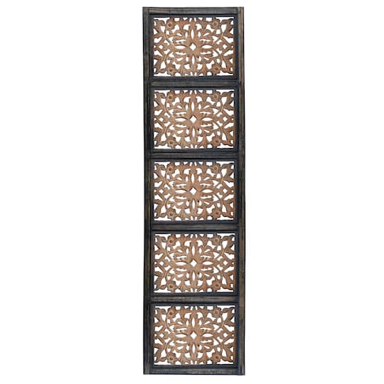 Brown Traditional Ornamental Wood Wall Decor, 72&#x22; x 20&#x22;